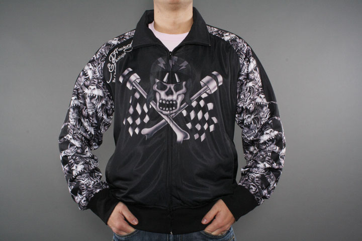 Ed Hardy Flag Skull Trackjacket