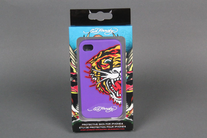 Ed Hardy Tiger Purple Gel Case