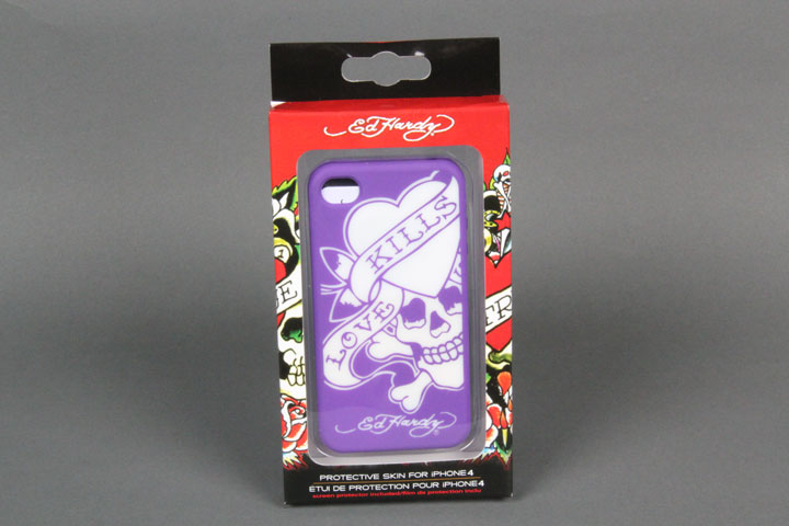 Ed Hardy LKS Purple/White Gel Case