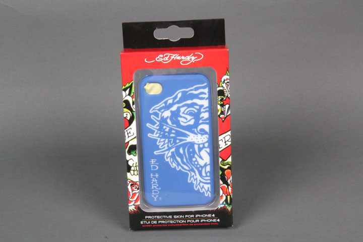 Ed Hardy Tiger Blue/White Gel Case