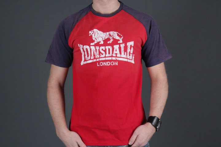 Lonsdale Raglan Lion Red