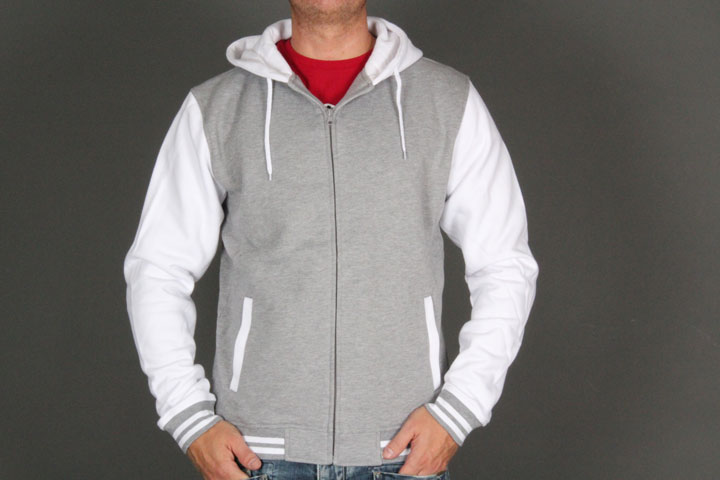 2-Tone  Zip Hoody TB287 Grey